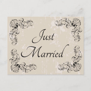 Carte Postale Faire-part Tulipes Fleurs de Mariage Rouge Floral Juste Marié