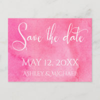Typographie de l'aquarelle rose chaud Enregistrer 