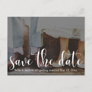 Carte Postale Faire-part Typographie de photo romantique douce 30 Enregistr