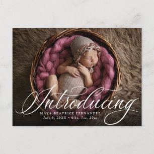 Carte Postale Faire-part Une photo classique introduisant la naissance du s