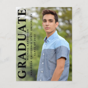 Carte Postale Faire-part Une simple photo de la classe de fin d'études