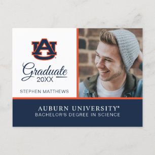 Carte Postale Faire-part Université d'Auburn Graduation