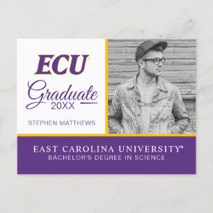 Carte Postale Faire-part Université d'East Carolina   Logo ECU