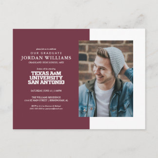 Carte Postale Faire-part Université Texas A&M-San Antonio