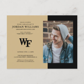 Carte Postale Faire-part Université Wake Forest | WF