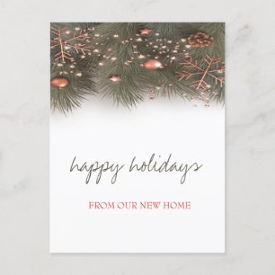 Carte Postale Faire-part Vacances Nous Avons Déménagé, Pine Tree Branches B