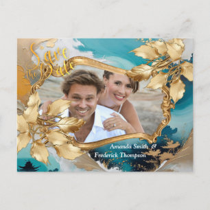 Carte Postale Faire-part Vagues et paysages artistiques orientaux d'Asie