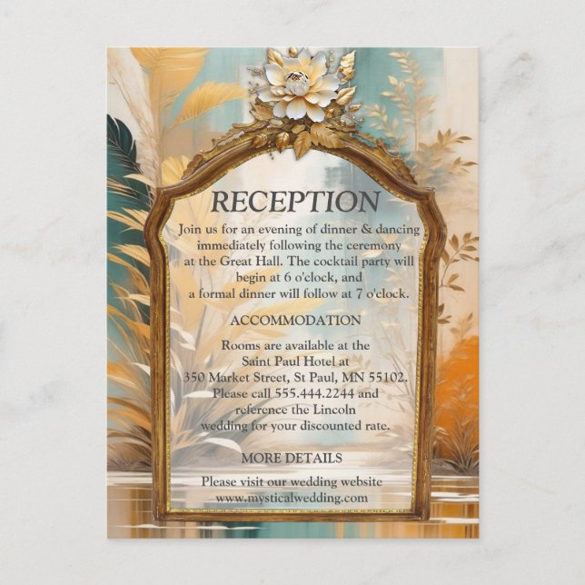 Carte Postale Faire-part Vagues et paysages asiatiques artistiques orientau (Devant)