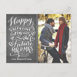 Carte Postale Faire-part Valentine Future M. et Mme Photo Enregistrer la da