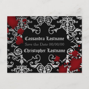 Carte Postale Faire-part Vampire Halloween mariage   Enregistrer la date