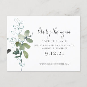 Carte Postale Faire-part Verdure Modifier la date de mariage Enregistrer la