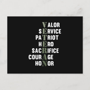 Carte Postale Faire-part Veteran Facts Happy Veterans Day Support Graphic