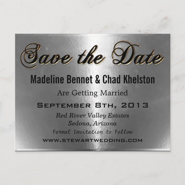 Carte Postale Faire-part Villow Sauvegarder la Date (Devant)