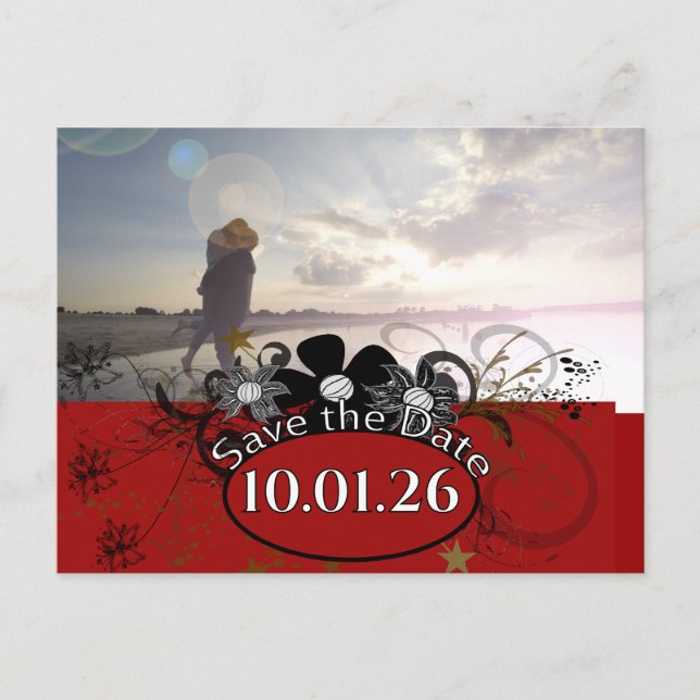 Carte Postale Faire-part Vin de Bourgogne Rouge profond VOTRE photo (Devant)