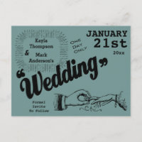 Vintage Mariage Production Enregistrer La Date