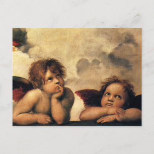 Carte Postale Faire-part Vintage Save the Date! Angels by Raphael