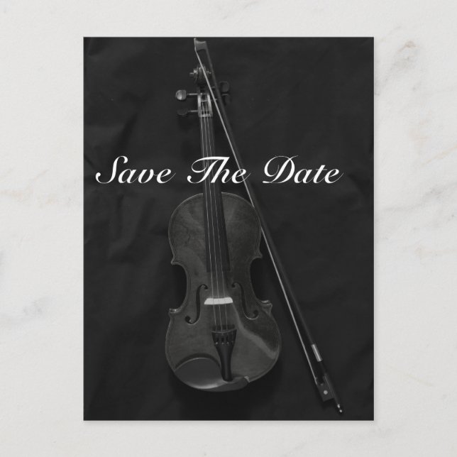Carte Postale Faire-part Violinistique (Devant)