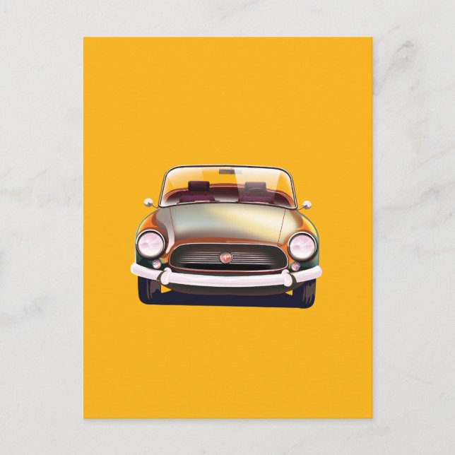 Carte Postale Faire-part Voiture classique vintage (Devant)