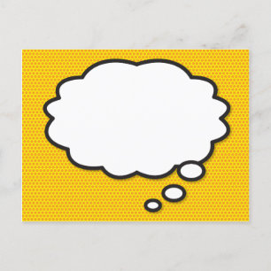 Carte Postale Faire-part Votre message Pensez Bubble amusant Retro Comic Bo