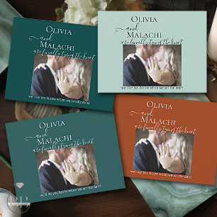 Carte Postale Faire-part Votre photo Enfin liés par le mariage Fiançailles 