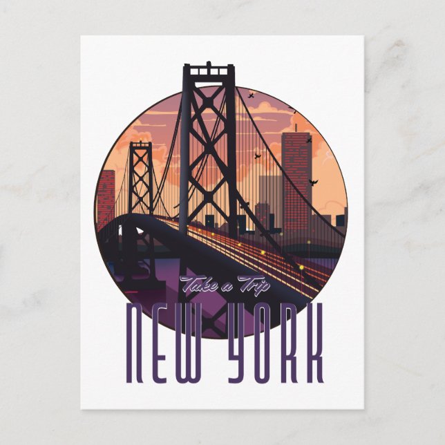 Carte Postale Faire-part Voyage à New York (Devant)