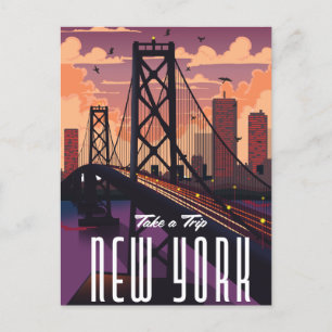 Carte Postale Faire-part Voyage à New York