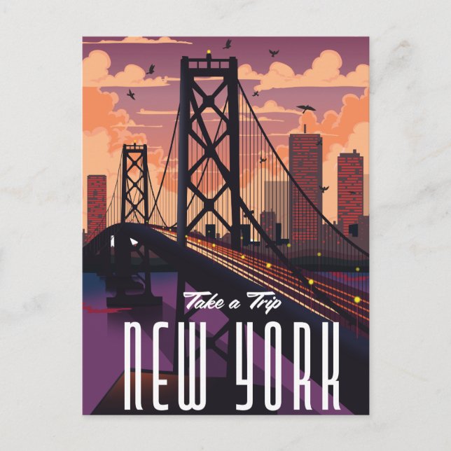 Carte Postale Faire-part Voyage à New York (Devant)