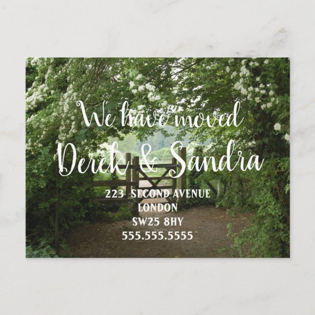 Carte Postale Faire-part Vue de la campagne Changement d'adresse déménageme (Devant)