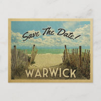 Warwick Rhode Island Enregistrer La Date Vintage B