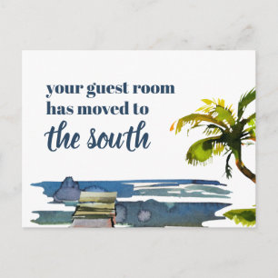 Carte Postale Faire-part Waterfront Palm Tree Guest Room Moved Nouvelle adr