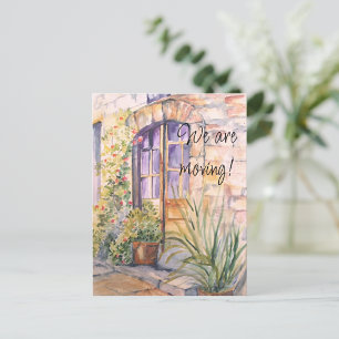 Carte Postale Faire-part We are moving Watercolor vintage doorway