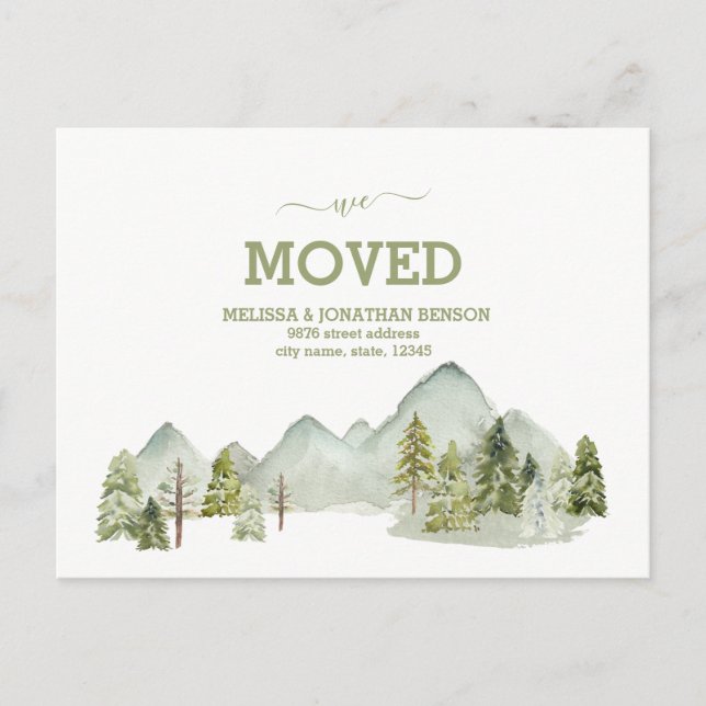 Carte Postale Faire-part We Moved New Home Address Announcement Postcard (Devant)