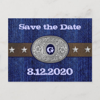 Carte Postale Faire-part Western Save the Date Wedding Cards