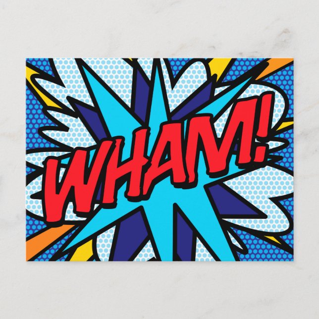 Carte Postale Faire-part WHAM Amusant Art Pop Comic Retro (Devant)