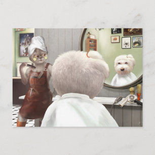 Carte Postale Faire-part Whimsical Pet Barber Shop