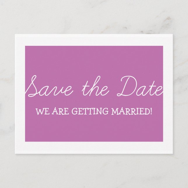 Carte Postale Faire-part Whimsy Save the Date Postcard, Fuchsia (Devant)