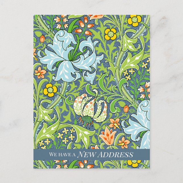 Carte Postale Faire-part William Morris Golden Lily CC1223 en mouvement (Devant)