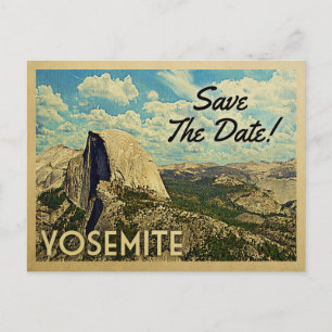 Carte Postale Faire-part Yosemite Sauvez La Date Parc National Vintage