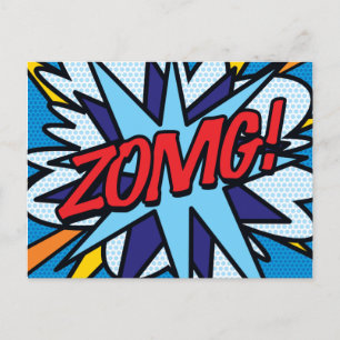 Carte Postale Faire-part ZOMG Fun Retro Combook Pop Art