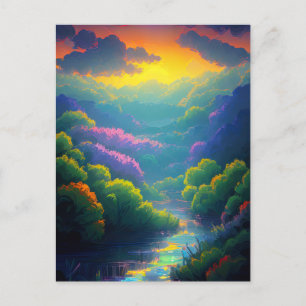 Carte Postale Faire place à la magie de la forêt à Dusk