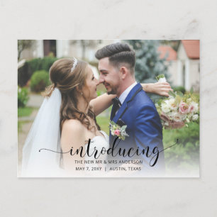 Carte Postale Faire simple script photo annonce de mariage 