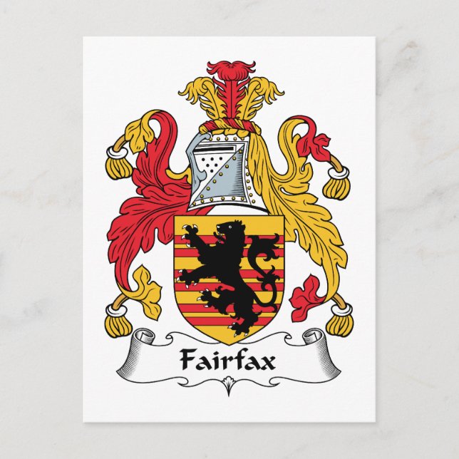Carte Postale Fairfax Family Crest (Devant)