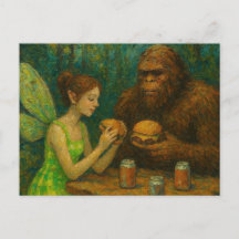 Fairy and Sasquatch Manger Cheeseburgers