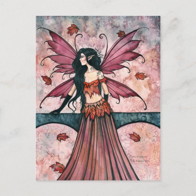Carte postale Fairy Automne par Molly Harrison (Devant)