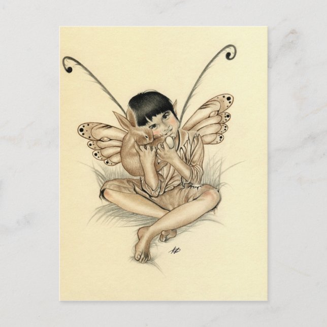 Carte postale Fairy Boy Bunny (Devant)