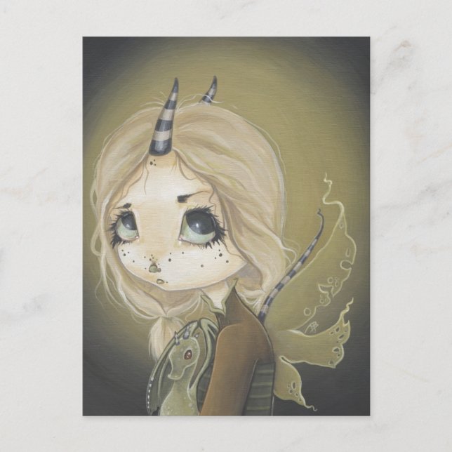 Carte postale Fairy Dragon vert (Devant)
