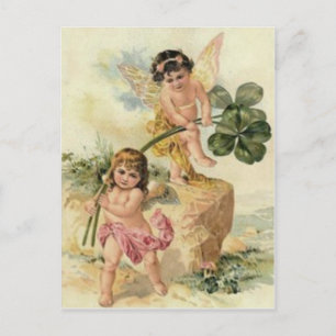 Carte Postale Fairy Four Leaf Clover Fey