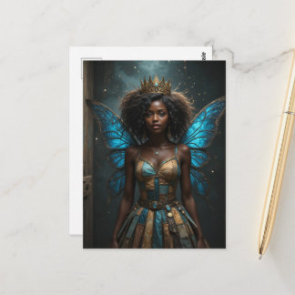 Carte Postale Fairy in an Upcycled Dress