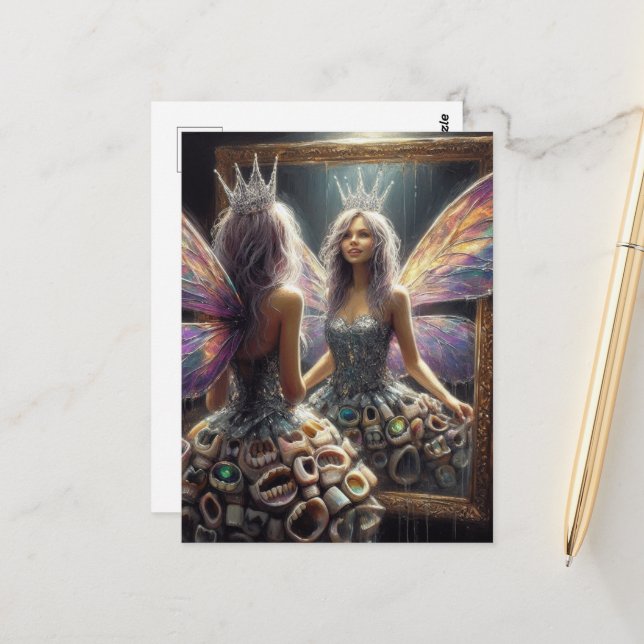 Carte Postale Fairy in her Denture Dress (Devant/Arrière en situation)