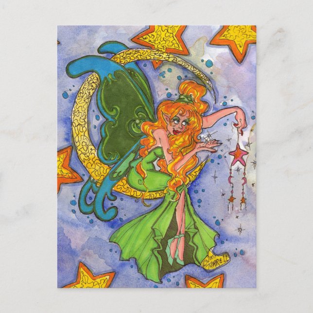 Carte Postale Fairy Moon Magic Postcard (Devant)